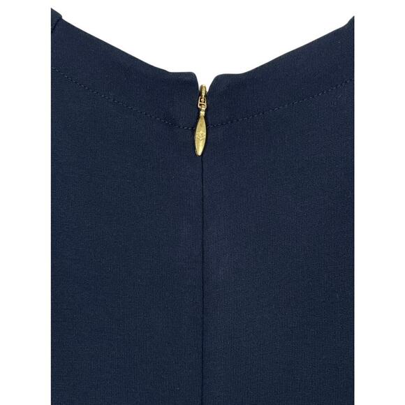 Draper James Sailor Button Knit Dress Nassau Navy Medium Nautical Sophisticated - Picture 13 of 16